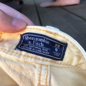 Abercrombie & Fitch Skirts - Yellow jean skirt Abercrombie & Fitch Skirts - Yellow jean skirt